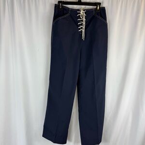 Vintage Anne Klein navy blue lace up pants Size:8
